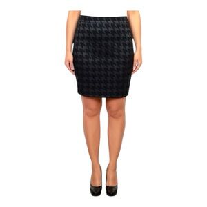 Sarah Pacini Metallic Houndstooth Pencil Skirt Size Large